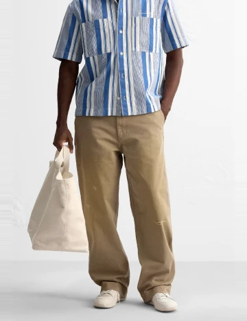 Pantaloni Zara, maro