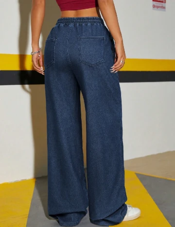 Pantaloni SHEIN, bleumarin