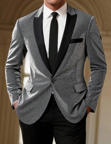 Sacou SHEIN, argintiu