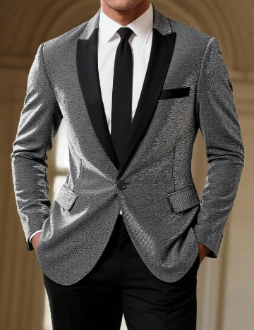 Sacou SHEIN, argintiu