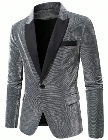 Sacou SHEIN, argintiu