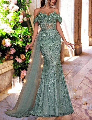 
						Rochie lunga SHEIN, verde