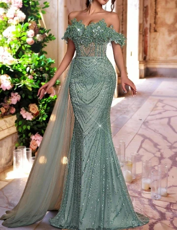 Rochie lunga SHEIN, verde