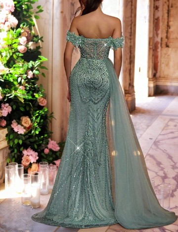 Rochie lunga SHEIN, verde