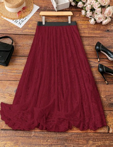 
						Fusta SHEIN CURVE, grena