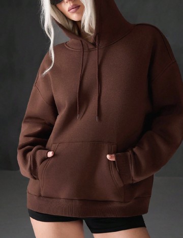 Hanorac Oversize SHEIN, maro