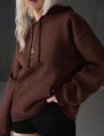 Hanorac Oversize SHEIN, maro