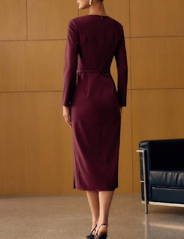 Rochie medie MOTF, pruna