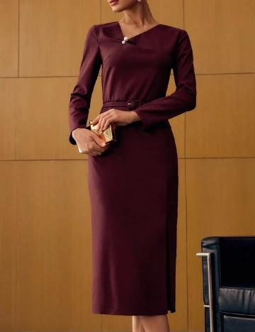 Rochie medie MOTF, pruna