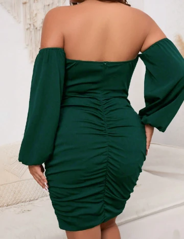 Rochie scurta SHEIN CURVE, verde