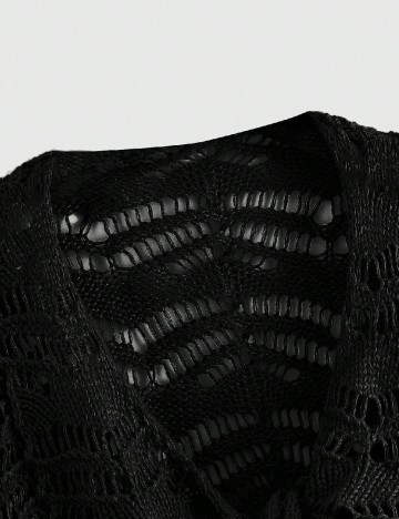 Bolero Romwe Plus Size, negru