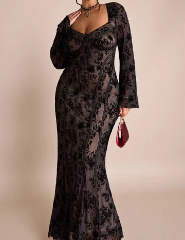 Rochie lunga SHEIN CURVE, negru