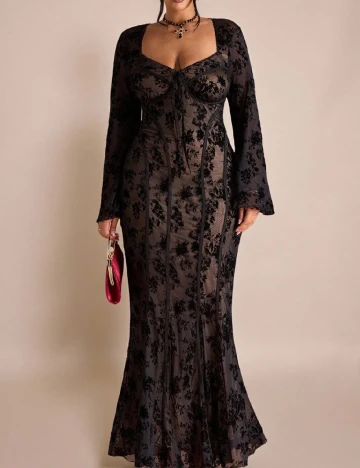 Rochie lunga SHEIN CURVE, negru