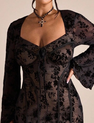 Rochie lunga SHEIN CURVE, negru