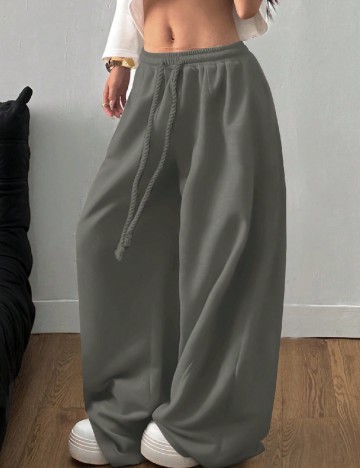 Pantaloni SHEIN CURVE, gri