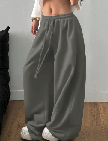 Pantaloni SHEIN CURVE, gri