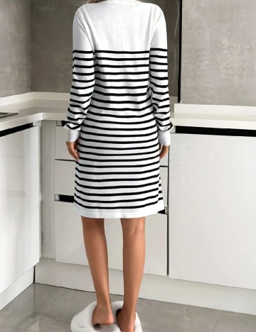 Rochie scurta SHEIN, alb/negru