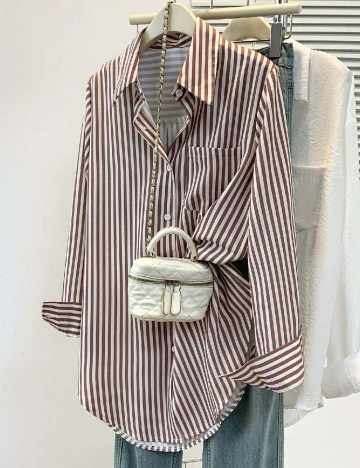 Camasa SHEIN CURVE, maro