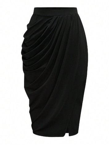 
						Fusta SHEIN CURVE, negru