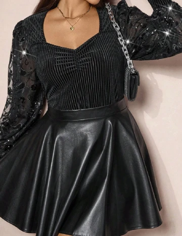 Bluza SHEIN CURVE, negru