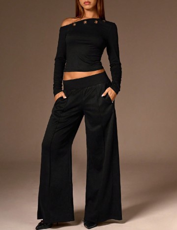 Pantaloni SHEIN, negru