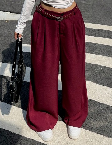 Pantaloni SHEIN CURVE, pruna