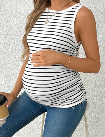 Maiou SHEIN Maternity, alb/negru