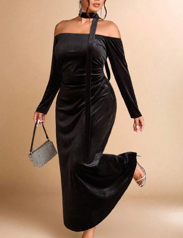 Rochie lunga SHEIN CURVE, negru