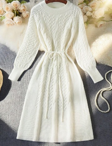 
						Rochie medie SHEIN, alb