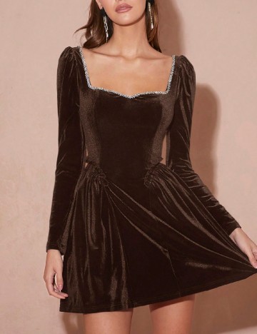 
						Rochie scurta SHEIN, maro