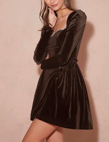 Rochie scurta SHEIN, maro