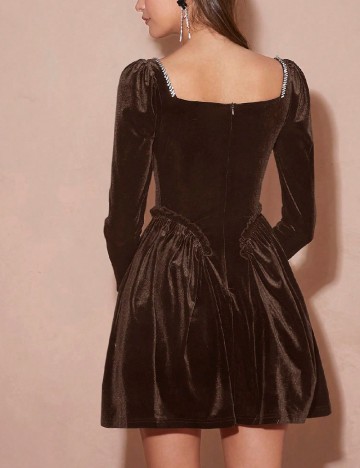 Rochie scurta SHEIN, maro