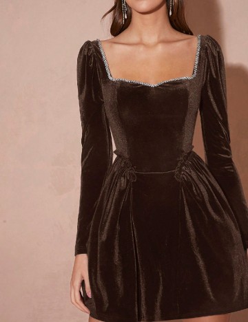 Rochie scurta SHEIN, maro