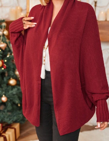 Cardigan SHEIN CURVE, rosu