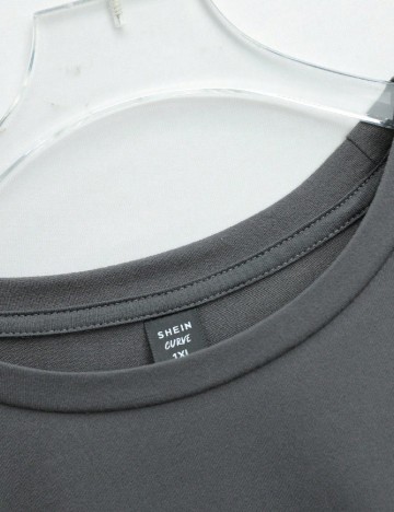Tricou Oversize SHEIN CURVE, gri