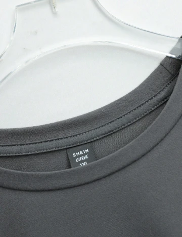 Tricou Oversize SHEIN CURVE, gri