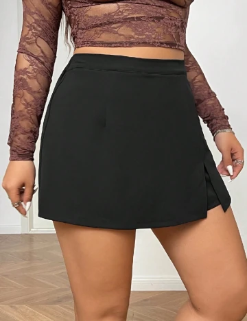 Fusta pantalon SHEIN CURVE, negru