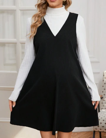 Rochie scurta SHEIN Maternity, negru/alb