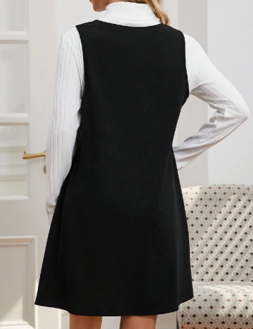 Rochie scurta SHEIN Maternity, negru/alb