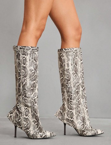 
						Cizme SHEIN, imprimeu sarpe