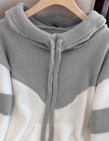 Hanorac SHEIN, gri/alb