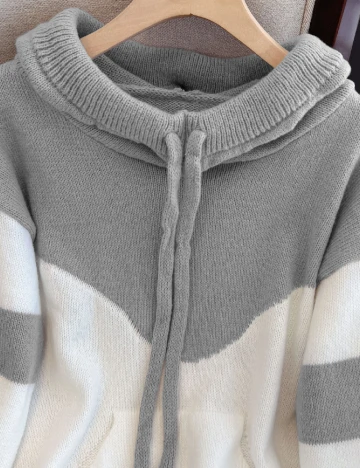 Hanorac SHEIN, gri/alb