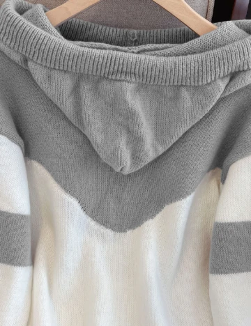 Hanorac SHEIN, gri/alb