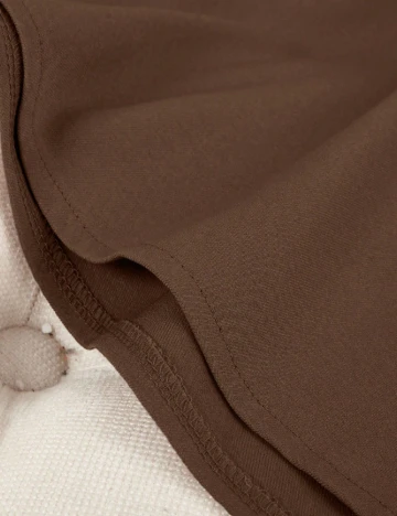 Fusta SHEIN CURVE, maro/alb