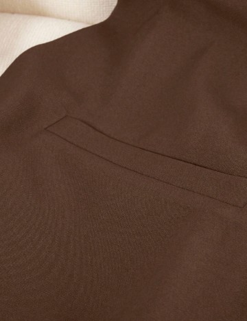 Fusta SHEIN CURVE, maro/alb