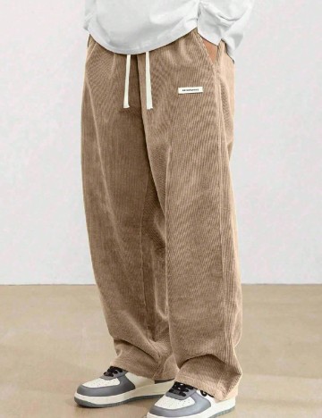 
						Pantaloni SHEIN Plus Size Men, maro deschis