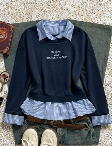 
						Bluza SHEIN CURVE, albastru