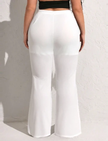 Pantaloni SHEIN CURVE, alb