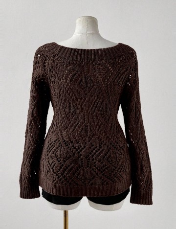 Pulover SHEIN CURVE, maro