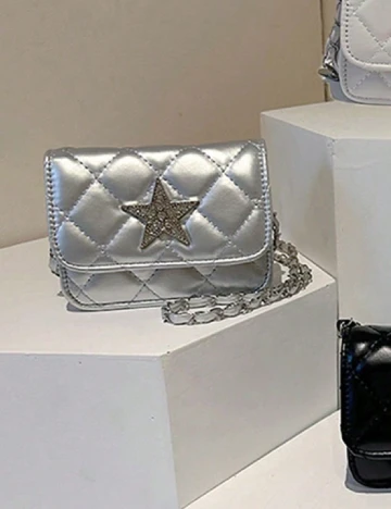 Mini Geanta Shein Kids, argintiu